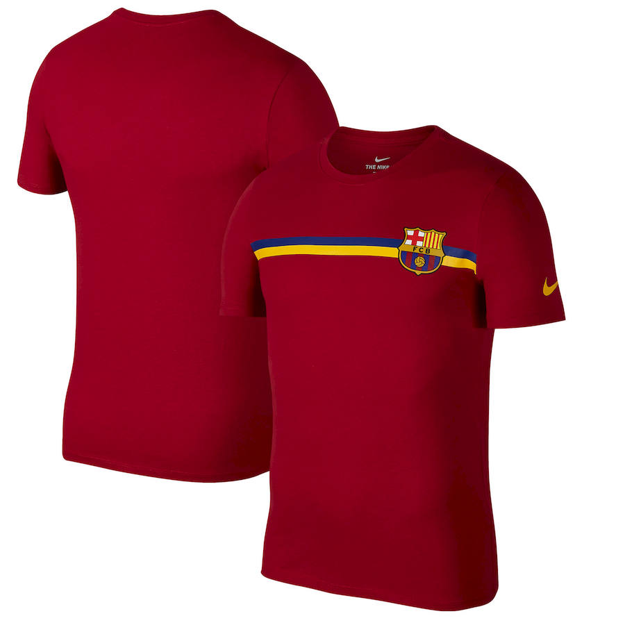 Barcelona Nike Logo Crest T-Shirt Red